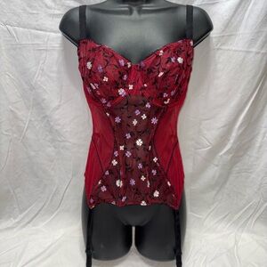 Adore Me Red Floral Corset